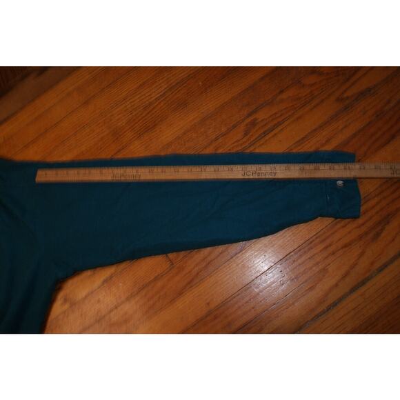 VINTAGE Croft & Barrow Teal Chamois Cloth Shirt Mens XL Hunting Utility 90s USA - Picture 9 of 10